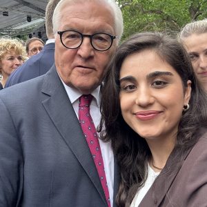 Bundespräsident Frank-Walter Steinmeier und Marta Taş